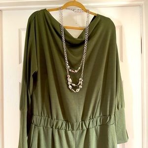 Comfy cotton army green jumpsuit